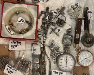 Jewelry: Costume, silver, beads, etc