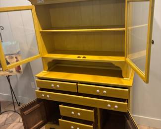 2 pc Amish Hutch in mustard $350.00
48”w 18” d 71.5” t