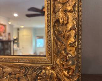 Large gold framed mirror $125.00
45”w 35” t