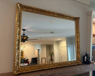 Large gold framed mirror $125.00
45”w 35” t