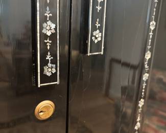 Pair of Black lacquer with mother of pearl Japanese Doors $900.00 pair
43” w 68” t