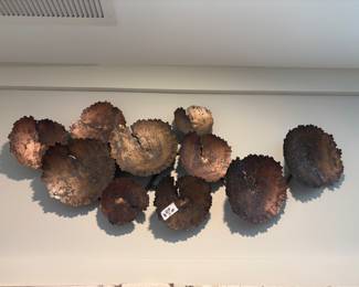 2) Metal wall art $50.00 each
Approx 40”w 16” t 6”d