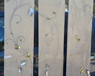 3 decorated cloth panels $20 each
15.5”w 92” t