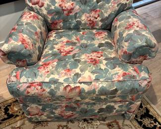Floral club chairs by Temple $500.00 pair
37”w 32”d 31”t