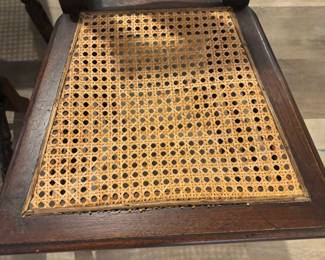 6) Cane bottom chairs (2 w issues)
$500.00 set 17.5”w 15”d 41.5”t