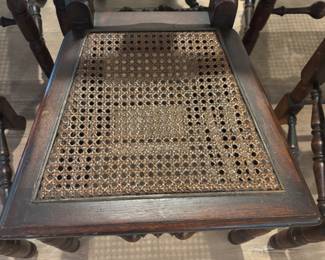 6) Cane bottom chairs (2 w issues)
$500.00 set 17.5”w 15”d 41.5”t