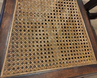 6) Cane bottom chairs (2 w issues)
$500.00 set 17.5”w 15”d 41.5”t
