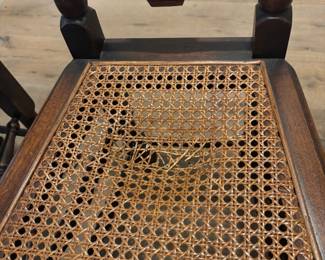 6) Cane bottom chairs (2 w issues)
$500.00 set 17.5”w 15”d 41.5”t