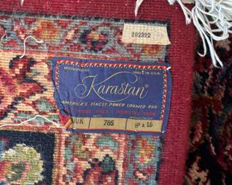 Karastan Red & Blue area rug $1,500.00
8’8” x 15’