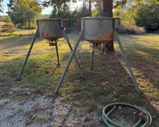 Two deer feeders