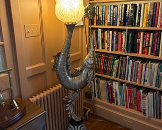 Nope! You're not seeing things! Outrageous  vintage Artex floor lamp