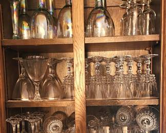 Crystal Stemware Sets, Iridescent Wine Glass Set.