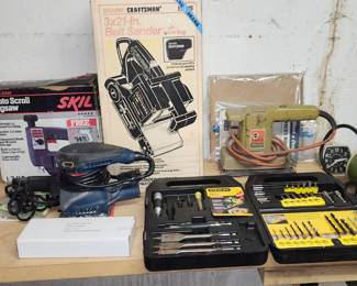 Scroll saw   Sanders bits air compressor