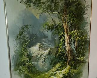 Vintage Landscape Oil Painting by, Forster. Purchased in 1988.