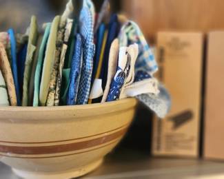 Antique Yellowware Mixing Bowl