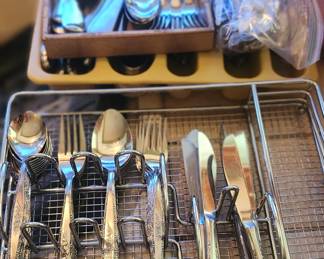 Vintage Rose Flatware, Japan + Modern Flatware Sets.