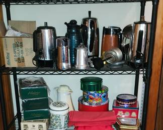 Tea Kettles, Coffee Pots, Coffee Carafes, Percolators.