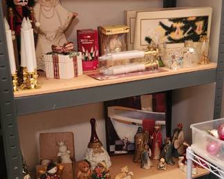 Nativities. Vintage String Lights, Sleeping Bags.
