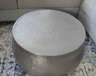Hammered Aluminum Coffee Table