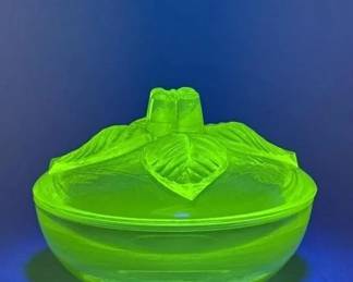 antique uranium candy dish