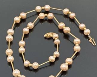 14k pearl necklace