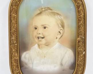 antique bubble glass frame