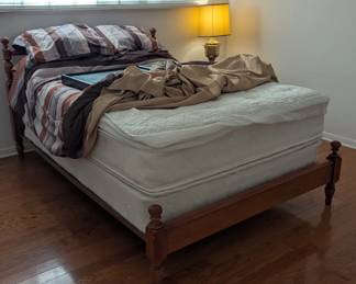 Full bed frame with mattresses 