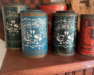 Set of 4 Golden Rule Spice Tins (will be sold as a set)