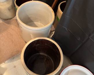 Large assortment of crocks