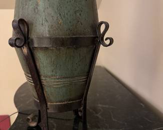 Metal Table Lamp with Patina - 2 Available. Each Measures 40" H. Photo 3 of 4.