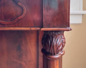 Antique Flame Mahogany Pier Mirror Stand. Could be Used As A Buffet. Photo 2 of 2. 