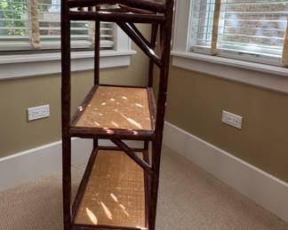 Bamboo and Rattan Etagere. Measures 20" W x 12" D x 47" H. Photo 3 of 3.
