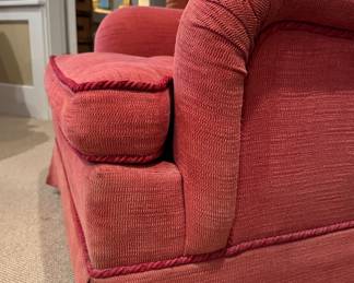 Club Chair with Down Filled Cushion - 2 Available - With Coordinating Ottoman. Each Chair Measures 34" W x 40" D. Ottoman Measures 23" x 28" x 20" H. Photo 2 of 4.