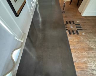 Iron Console with Shelf. Measures 60" W x 16" D x 30" H. Photo 3 of 6.