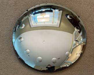 Convex Mirror In The Style of Fornasetti. Measures 18" D. Photo 1 of 2.
