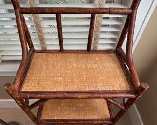Bamboo and Rattan Etagere. Measures 20" W x 12" D x 47" H. Photo 2 of 3.