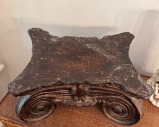 Corinthian-Style Composite Architectural Base. Measures 17" x 14" x 8" H. Photo 3 of 3.