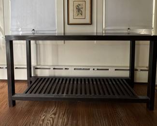 Iron Console with Shelf. Measures 60" W x 16" D x 30" H. Photo 1 of 6.
