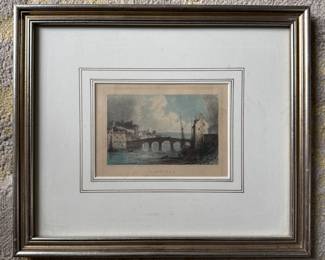 19th Century Engraving "Aberearon, Cardiganshire," by Henry Gastineau.