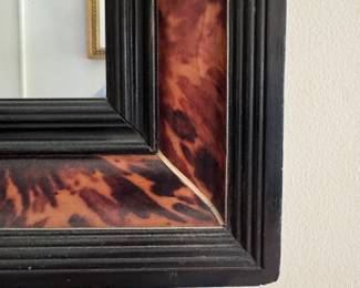 Faux Tortoise Shell Mirror. Measures 24" W x 28" H x 3" D. Photo 2 of 3.