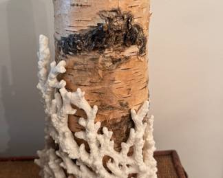 Corral Candle Holder with Birch Bark Candle.