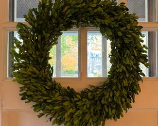 Faux Boxwood Wreath.