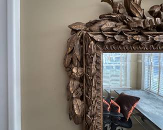 Antique Gilt Wood Mirror. Measures 26" W x 35" H. Photo 3 of 3.