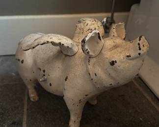 Cast Iron When Pigs Fly Piggy Bank.