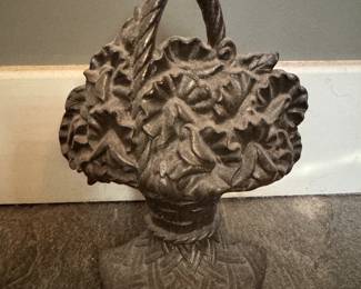 Cast Iron Bouquet Door Stop.