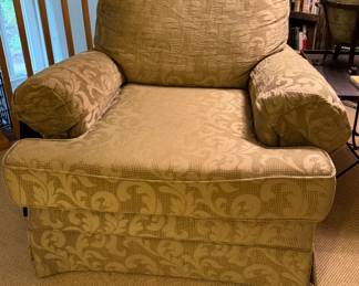 Smith Craft Damask Upholstered Chair. Measures 40" W x 36" D. Photo 1 of 4.