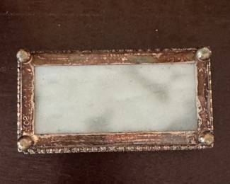 Tiffany Studios Bonze Pine Needle Stamp Holder. Measures 4" W x 2.5" D x 1.5" H. Photo 3 of 4.