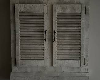 Wall Mount AC Cover or Shelf. Measures 33" W x 7" D x 37" H.