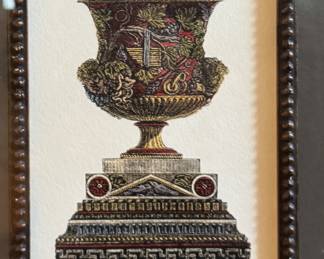 Grecian Urn Etchings - 2 Available. Each Measures 16" W x 19" H Overall. Photo 3 of 3.