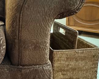 Four-Seat Curve-Back Sofa with Down-Filled Cushions. Would be an amazing recovered. Ask us for resources! Measures 124" W x 36" D. Photo 4 of 4.